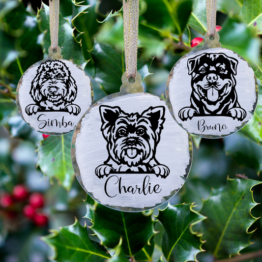 Gepersonaliseerde Kerstbal met hondenras en naam - Hobby en meer  