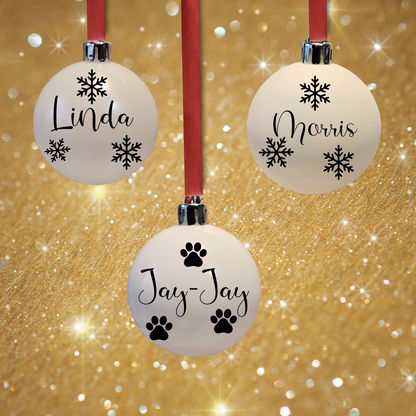 Gepersonaliseerde kerstbal met naam - Hobby en meer  