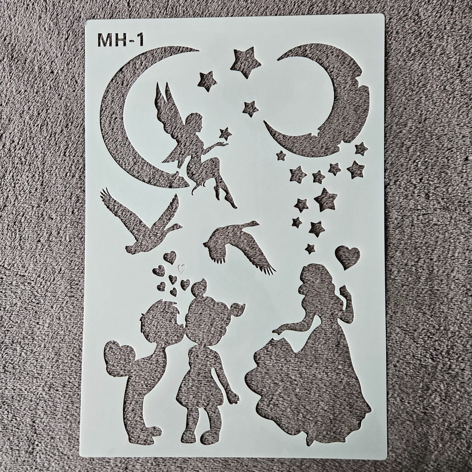 Hobby stencil - Elfje, prinses - A4 - Hobby en meer  
