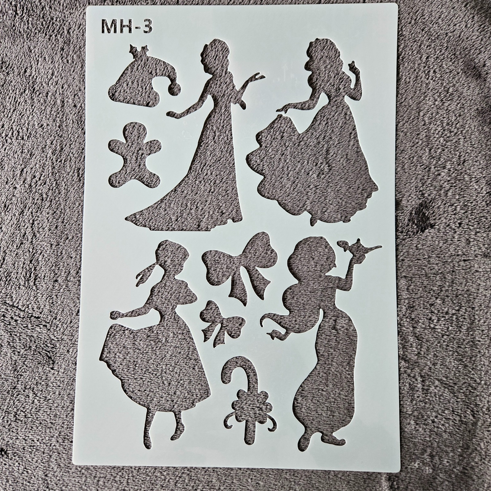Hobby stencil - Prinsessen - A4 - Hobby en meer  