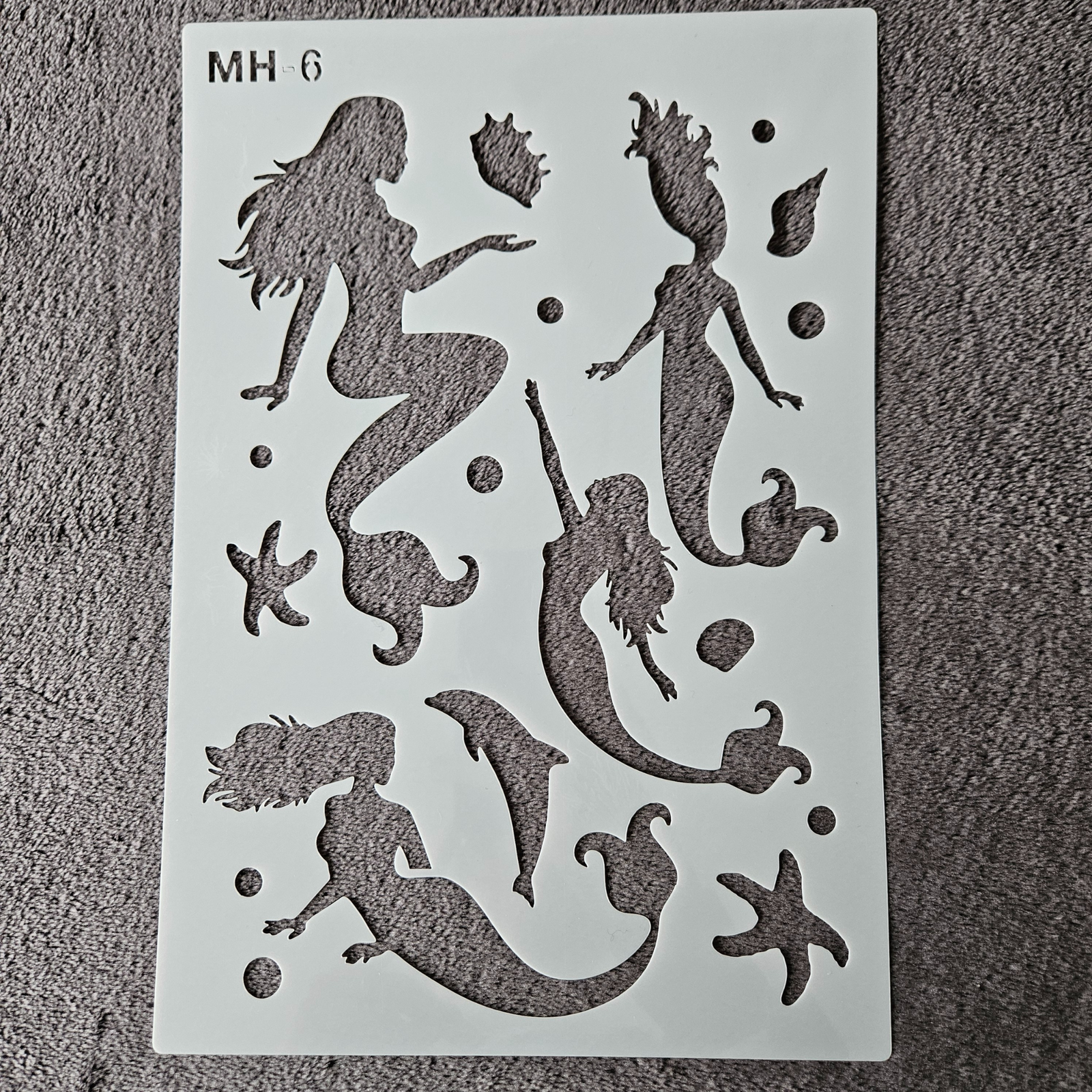 Hobby stencil - Zeemeerminnen - A4 - Hobby en meer  