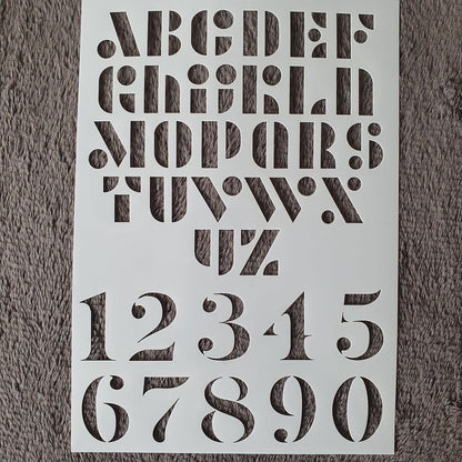 Hobby stencil Alfabet en cijfers - A5 - Hobby en meer  