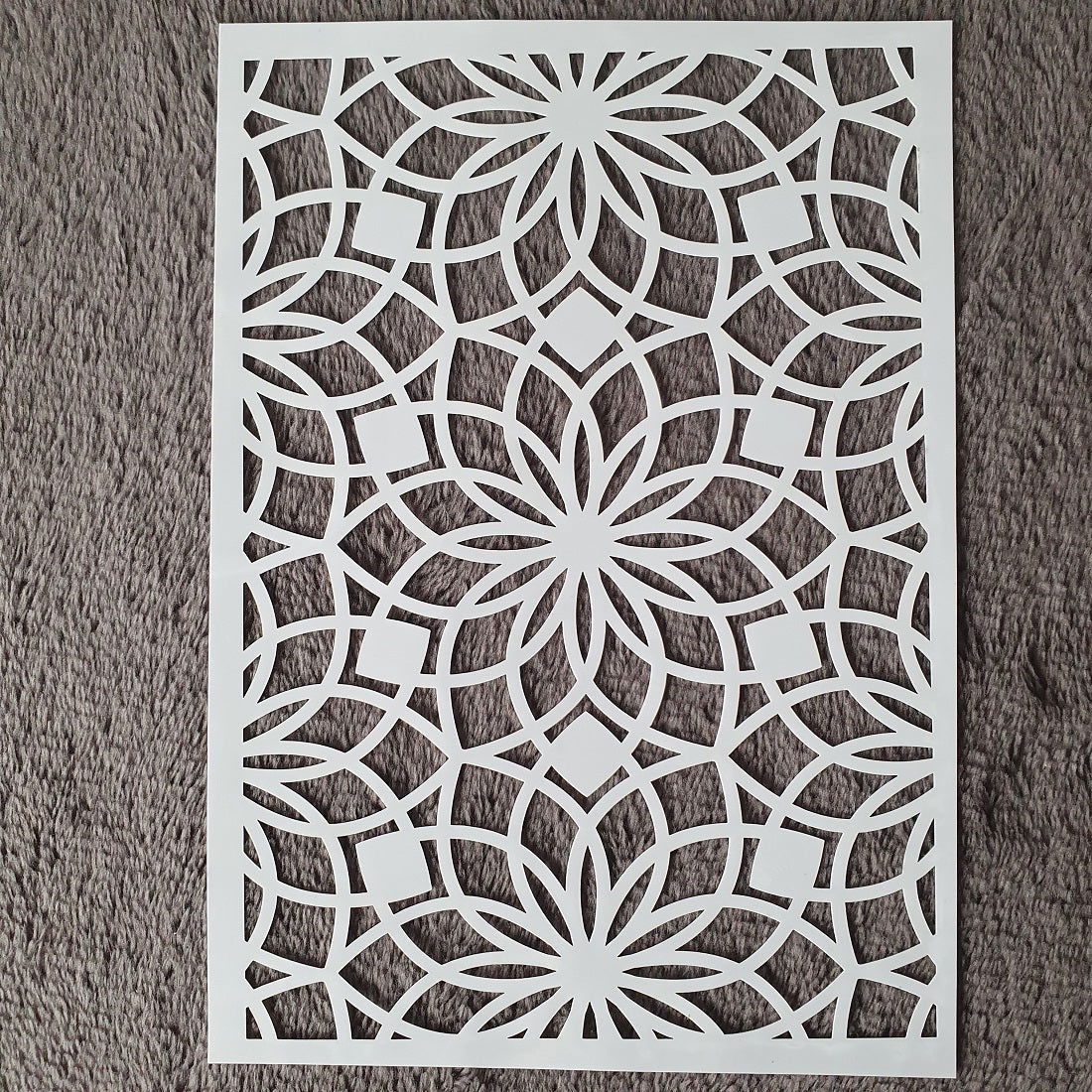 Hobby stencil Bloemen mandala - A5 - Hobby en meer  