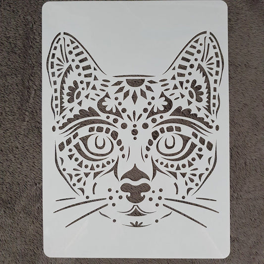 Hobby stencil Kat - A4 - Hobby en meer  