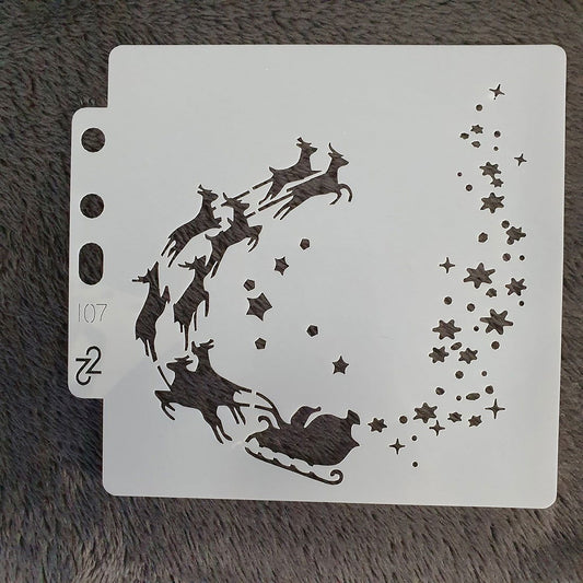 Hobby stencil Kerst - Arrenslee  - 13 x 13 - Hobby en meer  