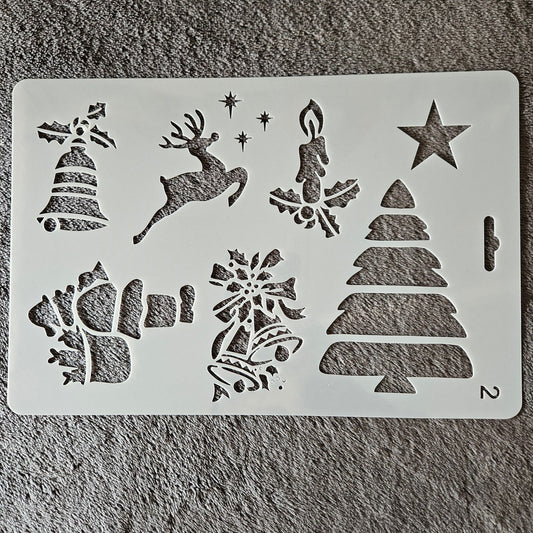 Hobby stencil Kerst - Kerst figuurtjes - A5+ - Hobby en meer  