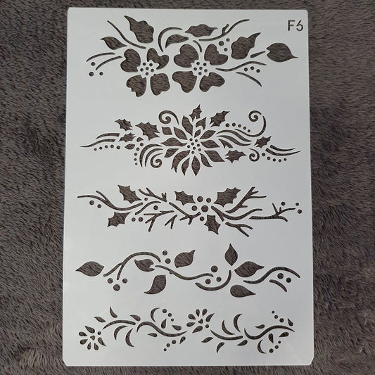 Hobby stencil Kerst - Kerst takken - A5+ - Hobby en meer  