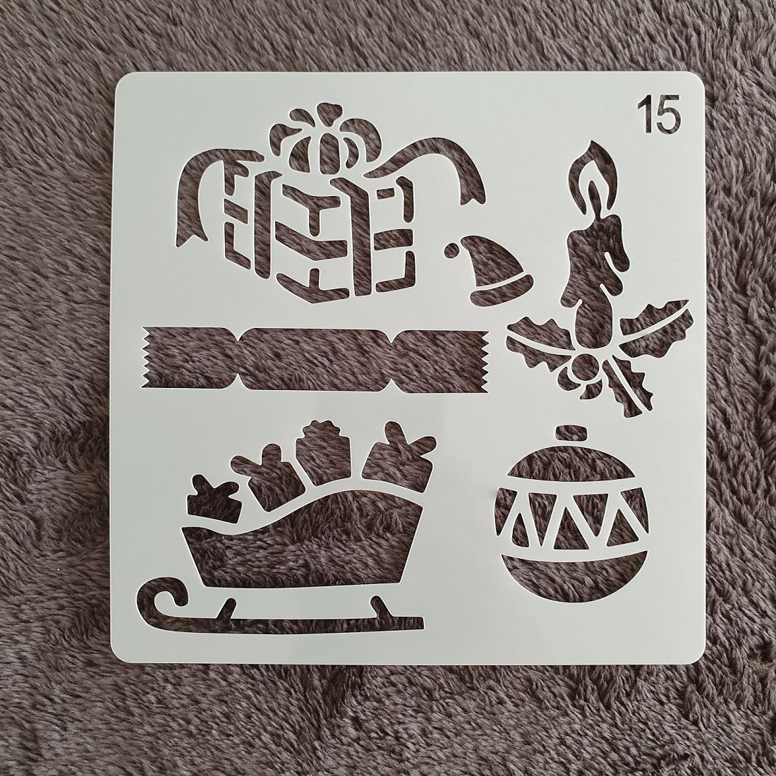 Hobby stencil Kerst - Kerst versiering - 15x15 cm - Hobby en meer  