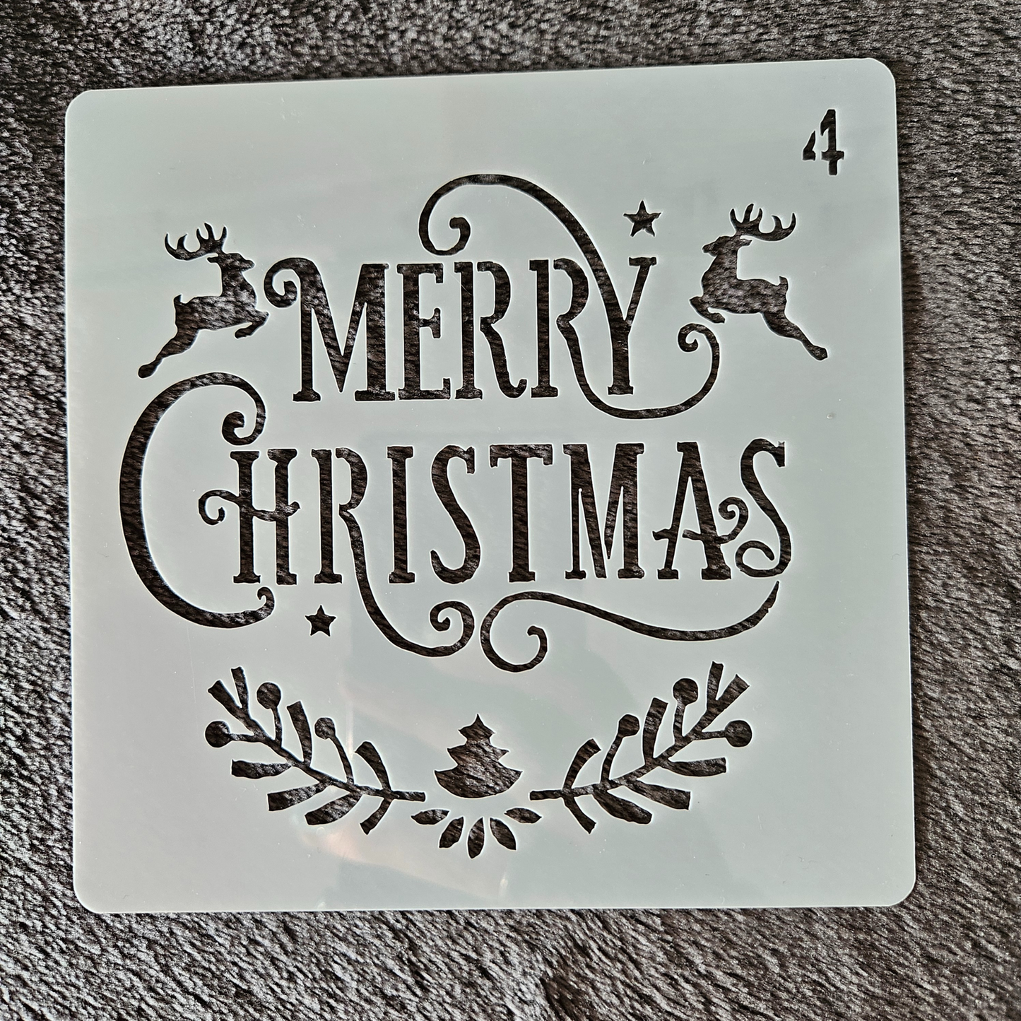 Hobby stencil Kerst -  Merry Christmas- 13 x 13 - Hobby en meer  