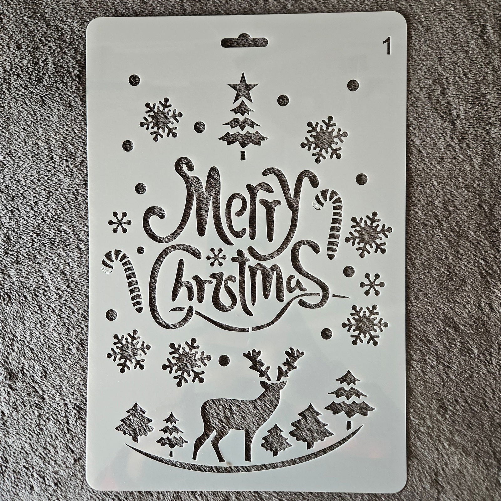 Hobby stencil Kerst - Merry Christmas - A5+ - Hobby en meer  