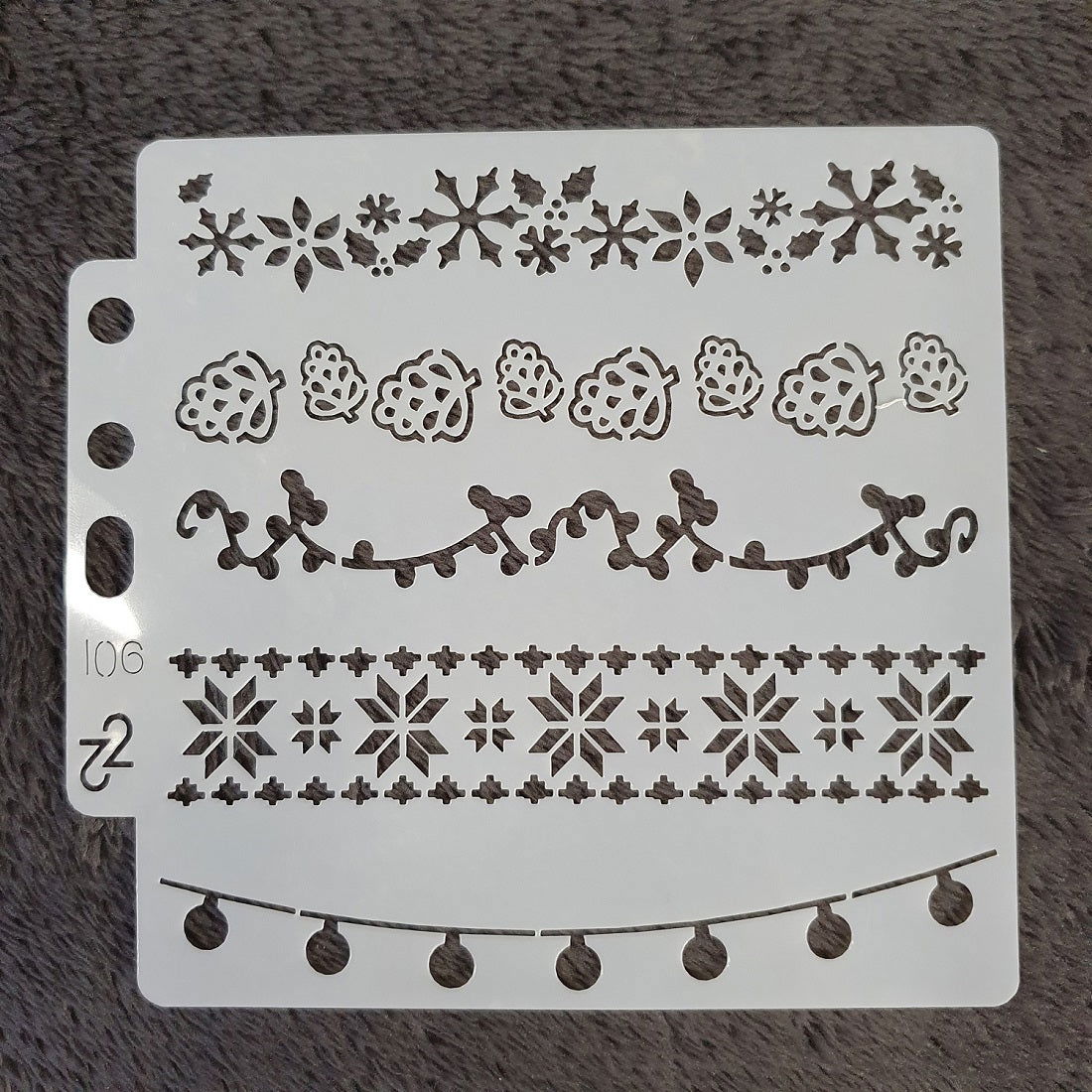 Hobby stencil Kerst - Versiering  - 13 x 13 - Hobby en meer  