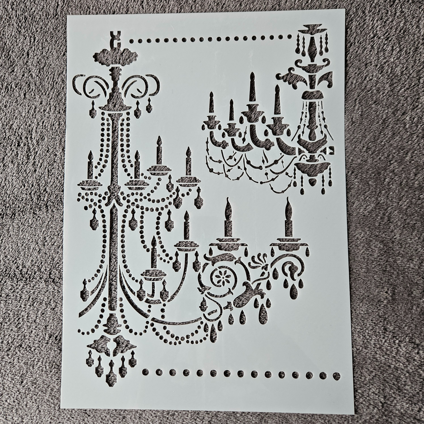 Hobby stencil Kroonluchter - A4 - Hobby en meer  