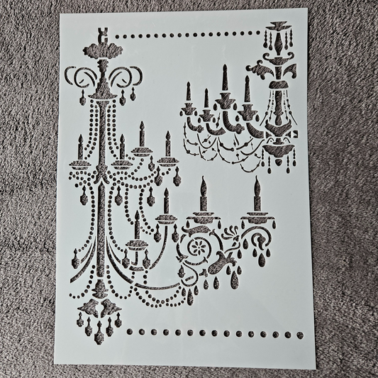 Hobby stencil Kroonluchter - A4 - Hobby en meer  