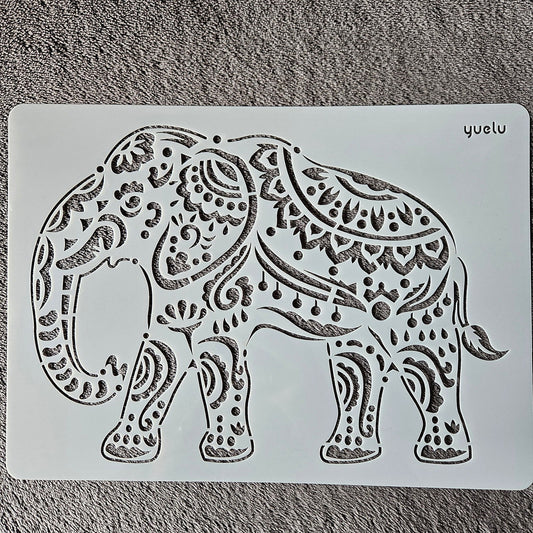 Hobby stencil Olifant- A4 - Hobby en meer  