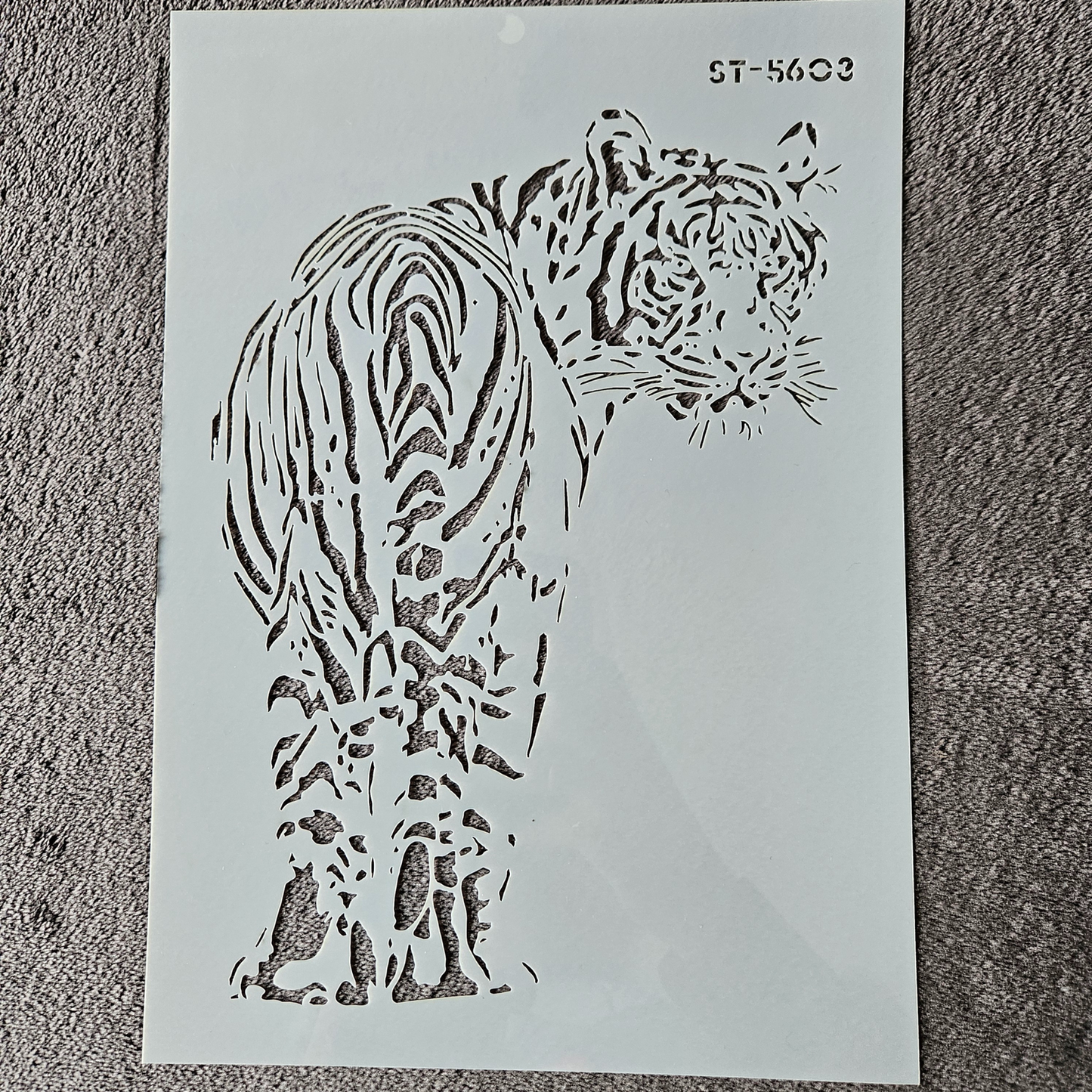 Hobby stencil Tijger - A4 - Hobby en meer  