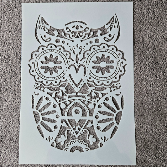 Hobby stencil Uil  - A4 - Hobby en meer  