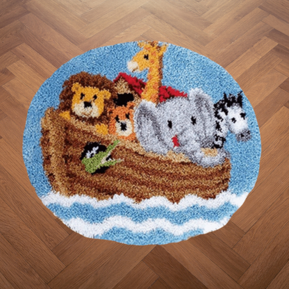 Latch hook mat Ark van Noach - 50 x 50 cm - Hobby en meer  